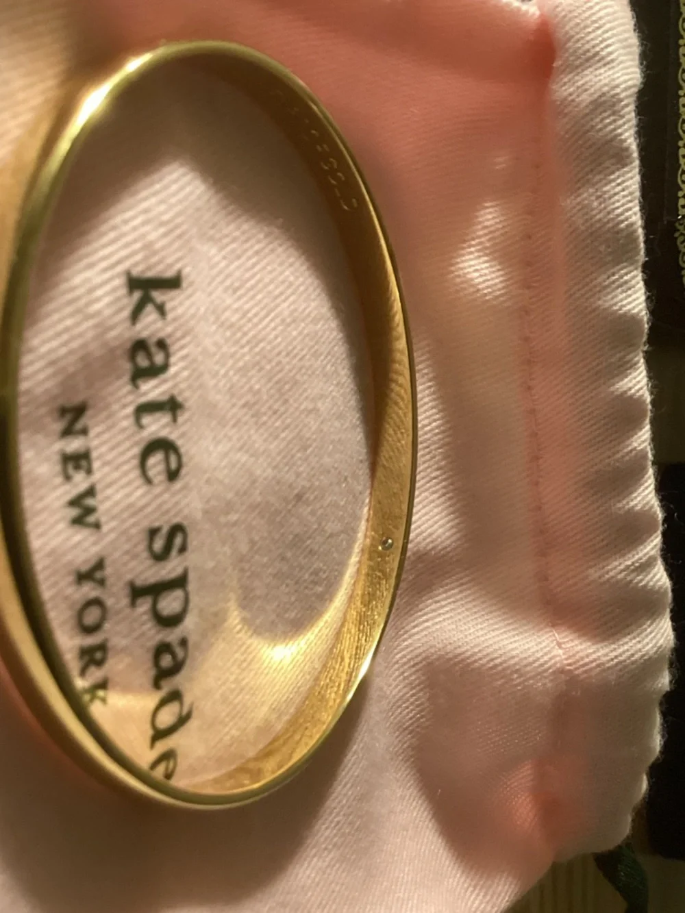 kate spade Gold Slim Bangle with Pink Liner